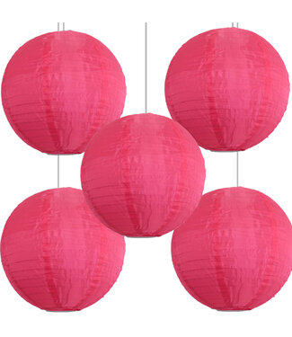 Lampionbox® Bulk Pack Hot Pink Nylon Lampionnen 30cm (5 Stuks)