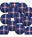 Bulk Pack Donkerblauwe Nylon Lampionnen 25cm (12 Stuks)