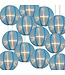 Bulk Pack Baby Blauwe Nylon Lampionnen 30cm (12 Stuks)