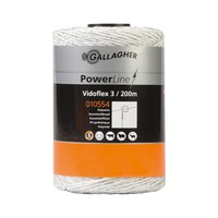 200 m Gallagher Weidezaunlitze Vidoflex 3 (weiß)