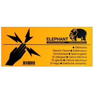 Elephant Warnschild (Elektrozaun)
