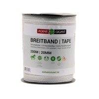 GIGANT Pferdezaun-Breitband Basic (weiß) - 200 m/20 mm
