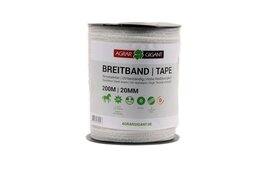 GIGANT Pferdezaun-Breitband Basic (weiß) - 200 m/20 mm