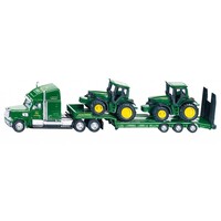 Siku LKW Tieflader mit John Deere Traktoren 1:87