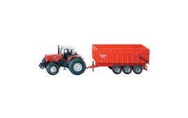 Siku Traktor MF mit Anhänger 1:87