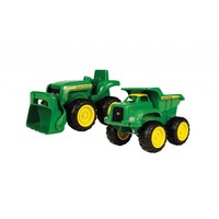 John Deere Mini Sandkasten Bagger mit Kipplaster Set