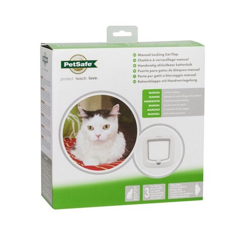 PetSafe® Katzenklappe mit manueller Verriegelung (weiß)