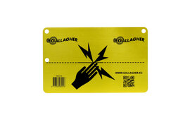 Gallagher EU-Warnschild aus Aluminium