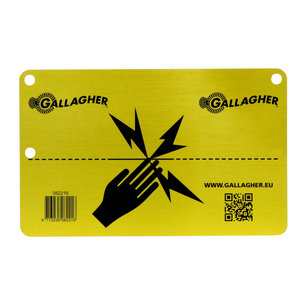 Gallagher EU-Warnschild aus Aluminium