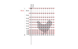 Hühnerzaun/Geflügelnetz 105 cm/50 m - Einzelspitze