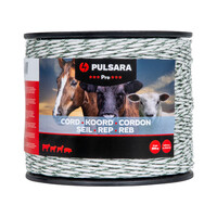 500 m/6 mm Pulsara Weidezaunseil Pro (weiß)