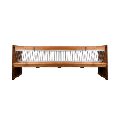 Köhler Doppelraufe/Futterraufe aus Holz mit Nackenschutz (3 m)