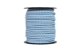 50 m/7,8 mm Pulsara Elastisches Seil/Cord (Bungee) weiß/blau