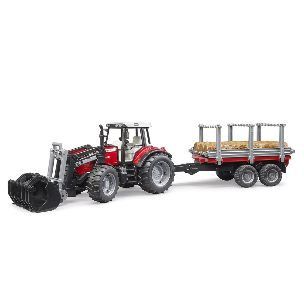 Bruder Traktor MF 7480 + Frontlader + Anhänger 1:16 - AgrarGIGANT