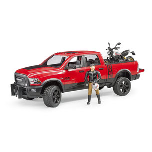 Bruder RAM 2500 Power Wagon + Motorrad + Fahrer 1:16