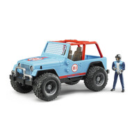Bruder Jeep Cross Country Racer blau mit Rennfahrer 1:16