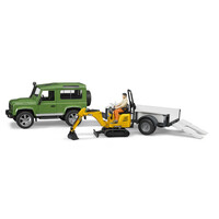 Bruder Land Rover Defender mit Anhänger 1:16