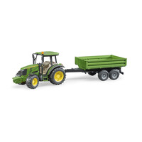 Bruder Traktor John Deere 5115M mit Bordwandanhänger 1:16