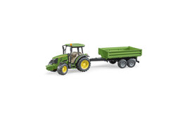 Bruder Traktor John Deere 5115M mit Bordwandanhänger 1:16