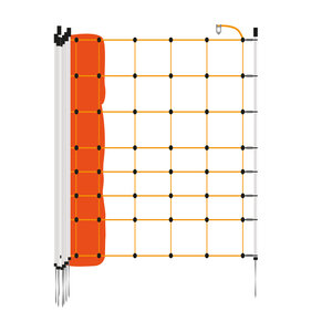 Gallagher Schafnetz/Schafzaun - 50 m / 90 cm Einzelspitze (rot/weiß)