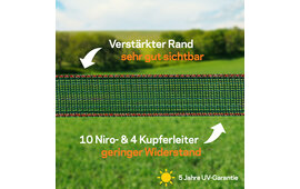 Weidezaunband TopLine Plus TriCOND Grün 20 Mm, 0,374 Ohm/m, 200 M