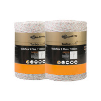 2x 1000 m Gallagher Vidoflex 9 TurboLine Plus Weidezaunlitze (weiß)