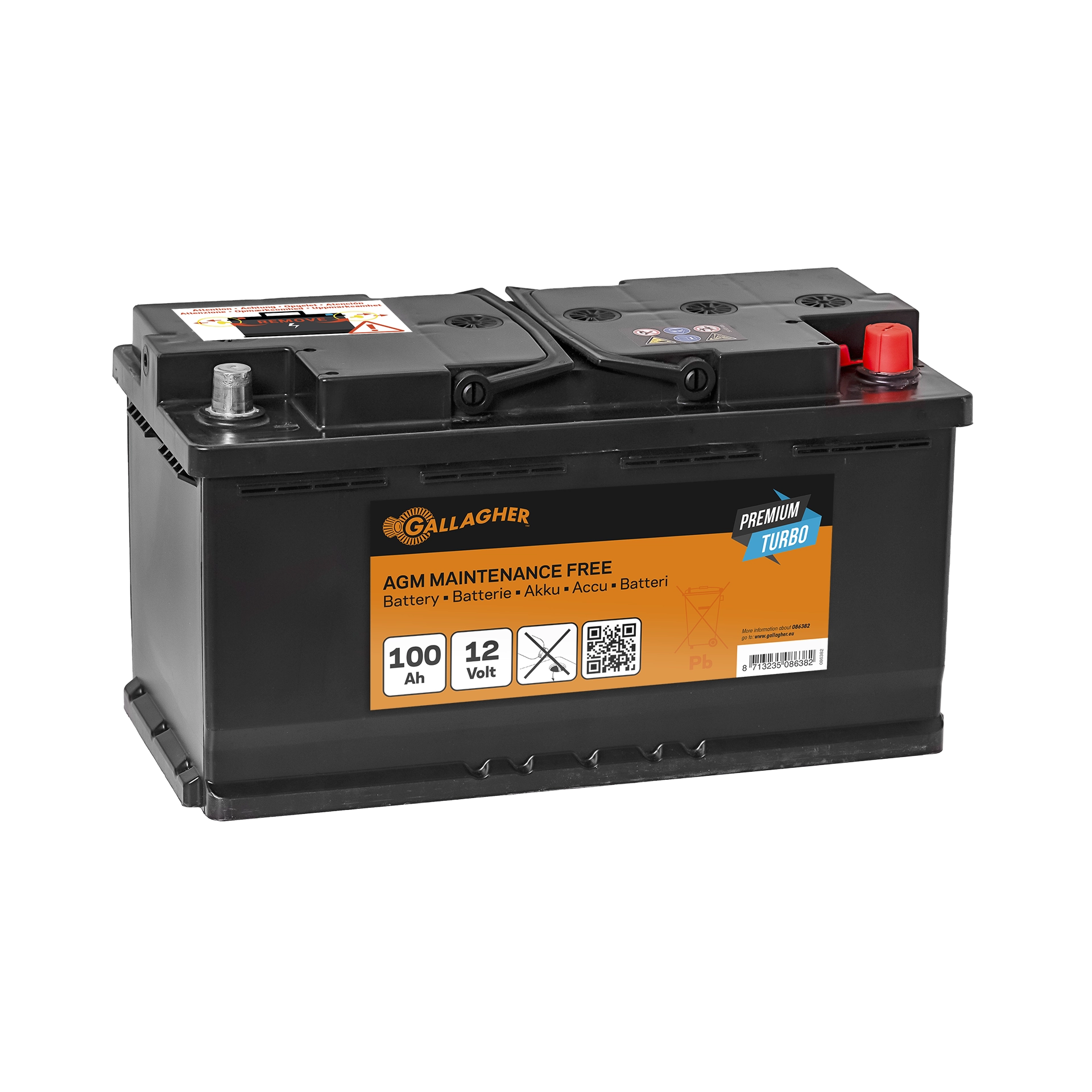 AGM-Batterie, Batterie mit geringer selbstentladung, 12V, 100Ah