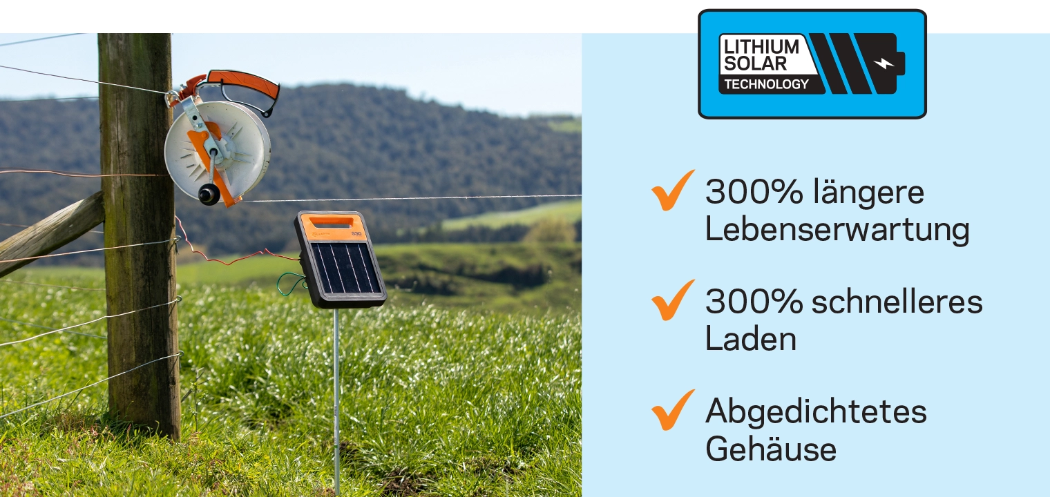 Die neuen Gallagher Solargeräte S20Li und S30Li