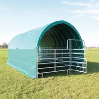 Growi Rundbogen-Weidezelt - 3,6 x 7,2 m (mit Panels + Toren)