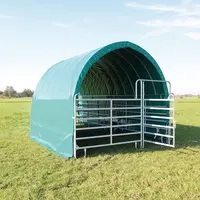 Growi Rundbogen-Weidezelt - 3,6 x 3,6 m (mit Panels + Tor)