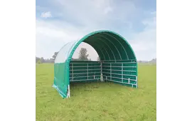 Growi Rundbogen-Weidezelt - 3,6 x 3,6 m (mit Panels - ohne Tor)