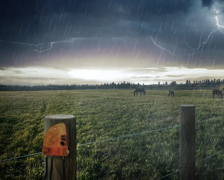 Blitzschutz für Weidezäune