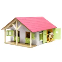 Kids Globe Pferdestall mit 2 Boxen und Lager 1:24