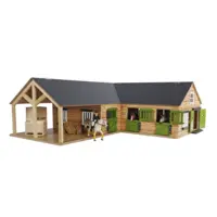 Kids Globe Pferdestall mit drei Boxen und Lagerung 1:24