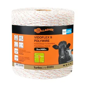 400 m Gallagher Weidezaunlitze Vidoflex 9 (weiß)