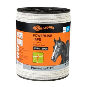 200 m/12,5 mm Gallagher Weidezaunband PowerLine (weiß)