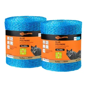 2x 400 m Gallagher Duopack Weidezaunlitze TurboLine (blau)