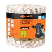 Gallagher Weidezaunlitze TurboStar Vidoflex 12 (weiß) - 400 m