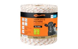 Gallagher Weidezaunlitze TurboStar Vidoflex 12 (weiß) - 400 m