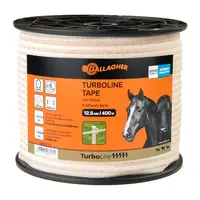 Gallagher Pferdezaun-Breitband TurboLine (weiß) - 400 m/12,5 mm