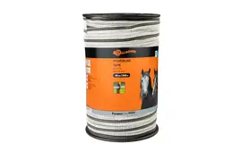 Gallagher Pferdezaun-Breitband PowerLine (weiß) - 200 m/40 mm