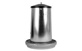 Futterautomat für Hühner verzinkter Stahl - 25 l
