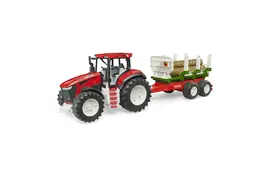 Bruder ROADMAX Traktor Traktor mit Rückeanhänger + 3 Baumstämme 1:16