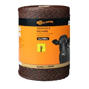 1000 m Gallagher Weidezaunlitze Vidoflex 9 TurboLine (terra)