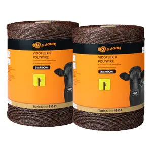 2x 1000 m Gallagher Weidezaunlitze Vidoflex 9 TurboLine (terra)