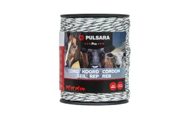 200 m/6 mm Pulsara Weidezaunseil Pro (weiß)