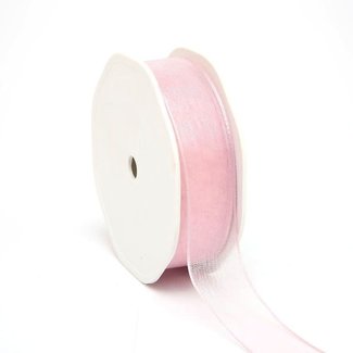 Organza Lint Wired Lichtroze