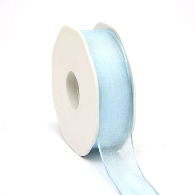 Organza Lint Wired Lichtblauw