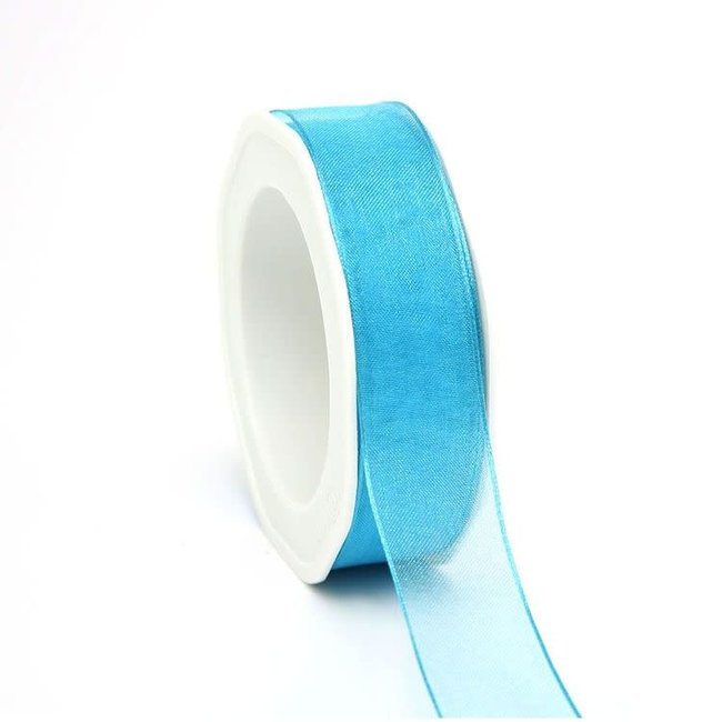 Organza Lint Wired Aqua