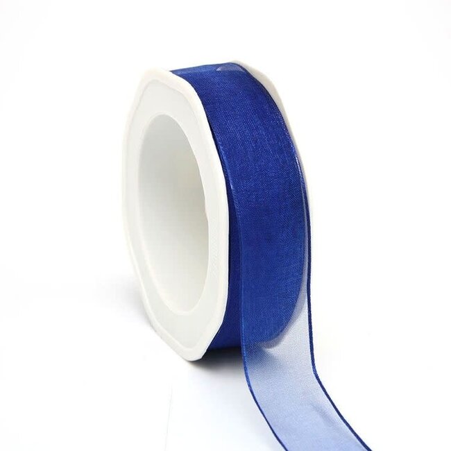 Organza Lint Wired Blauw